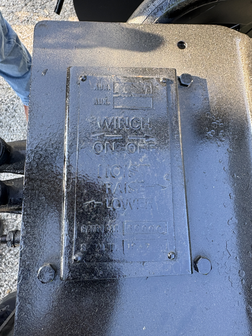Trucks equipment panel with switch plate showing ON/OFF and other faded labels.