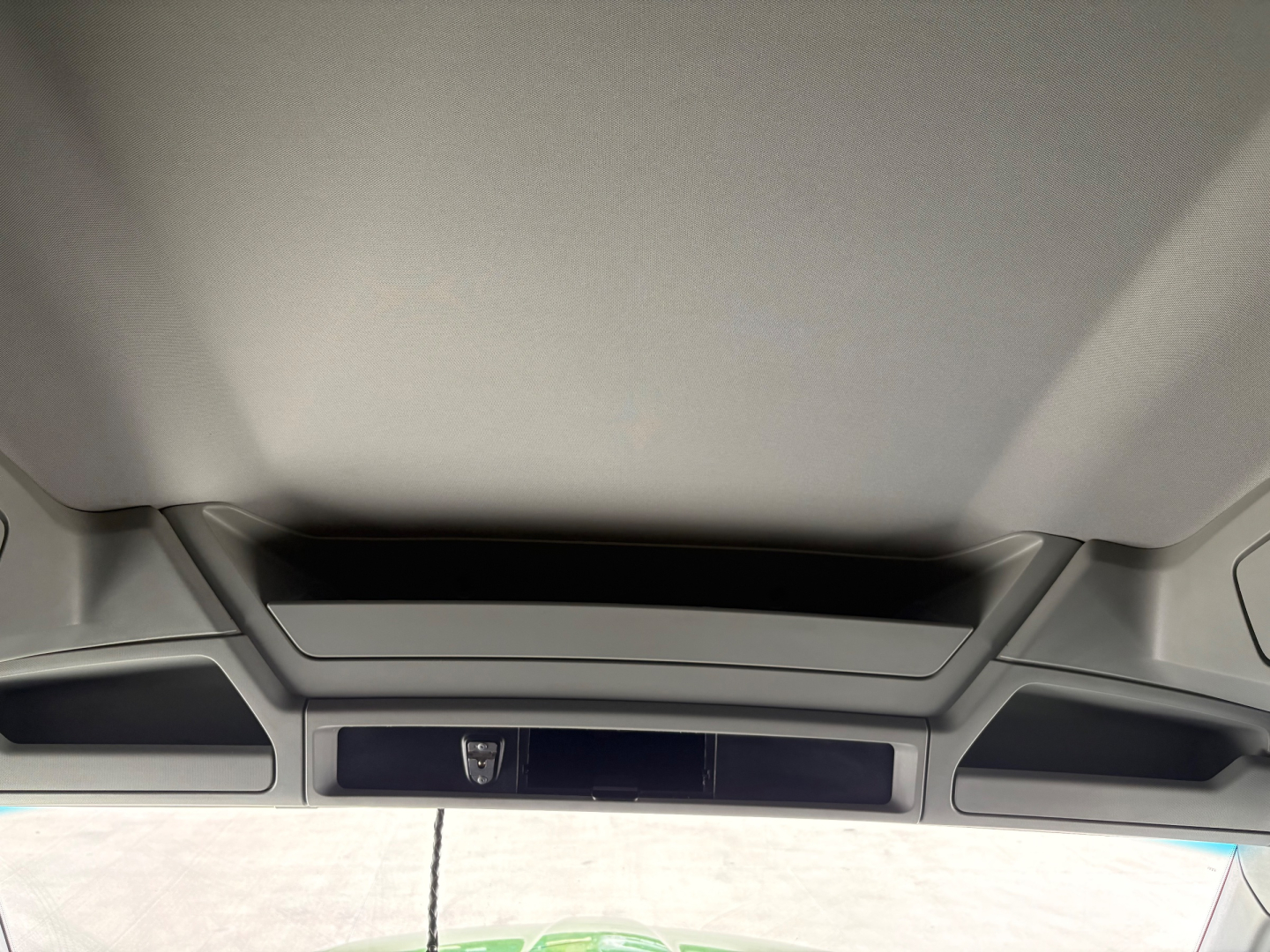 Kenworth T680 truck interior ceiling vents and overhead console visible