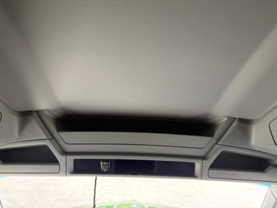 Kenworth T680 truck interior ceiling vents and overhead console visible