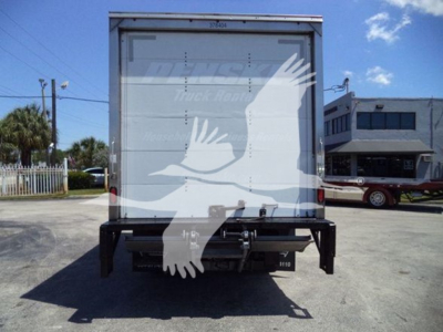 Isuzu NPR-HD rear view with box truck and lift gate, VIN 54DC4W1B3LS802583, stock T02583.