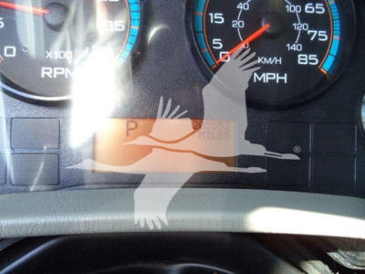 Dashboard of a 2019 International Durastar 4300 showing speedometer and tachometer gauges with a watermark overlay.