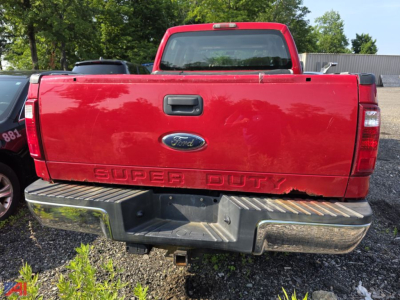 Ford F-250 Super Duty tailgate with 'SUPER DUTY' lettering in view.