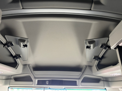 Kenworth T680 cabin interior overhead view with storage compartments