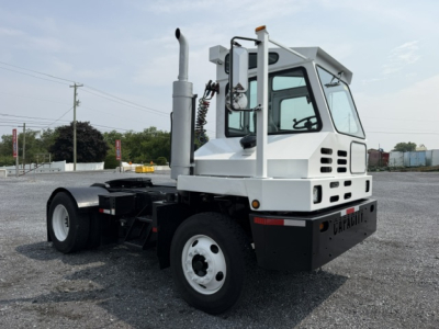 Capacity TJ5000 yard truck showing side branding and VIN label on cab