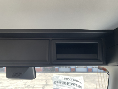 Mack AN64T convention daycab truck interior dash area with overhead compartments