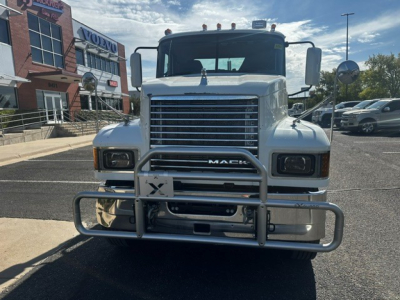 Front view of 2020 Mack PI64T conventional daycab truck showing large grille, bumper guard, and headlights.