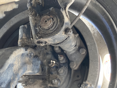 Peterbilt 220 cabover front axle and suspension components