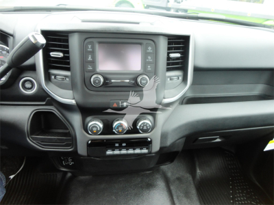 Ram 5500 HD SLT dashboard center console showing touchscreen infotainment, climate controls, and gear selectors.