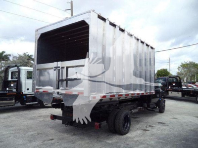 Chevrolet Silverado 6500HD dump truck bed/view showing cargo area and rear hitch.