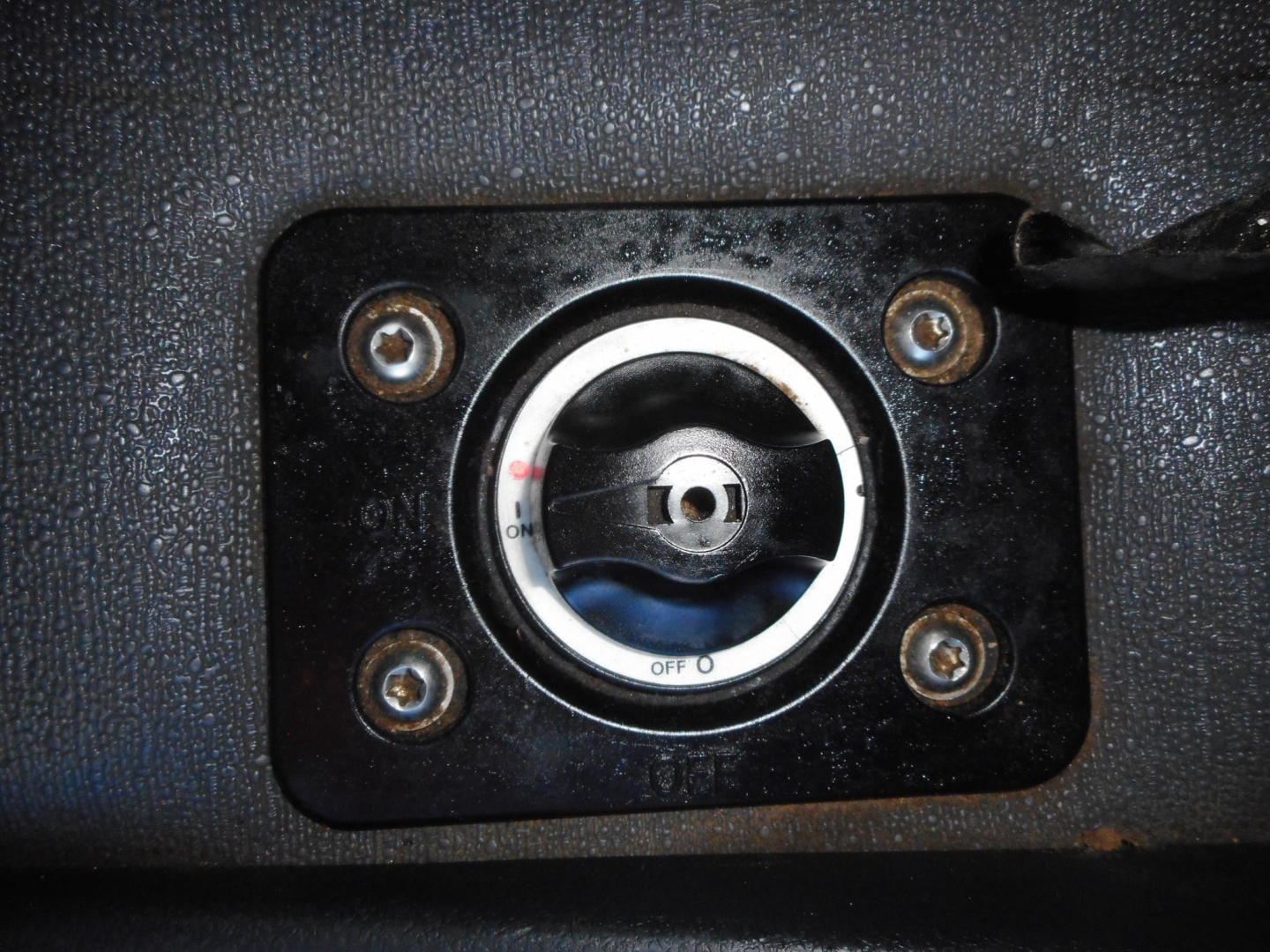 Conventional sleeper Freightliner Cascadia 126 fuel cap/locking cap visible in engine bay area