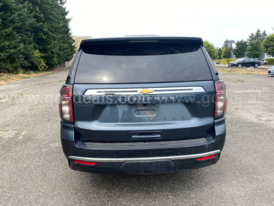 Chevrolet Suburban rear view showing tailgate and taillights