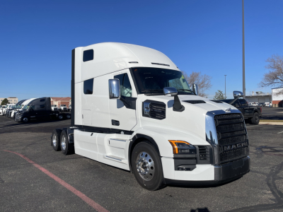 Truck cab: 2026 Mack PR64T76H conventional sleeper tractor, white with black grille, chrome wheels, dual rear axles, side mirrors; VIN 1M1PR4GY8TM101579, stock 71434.