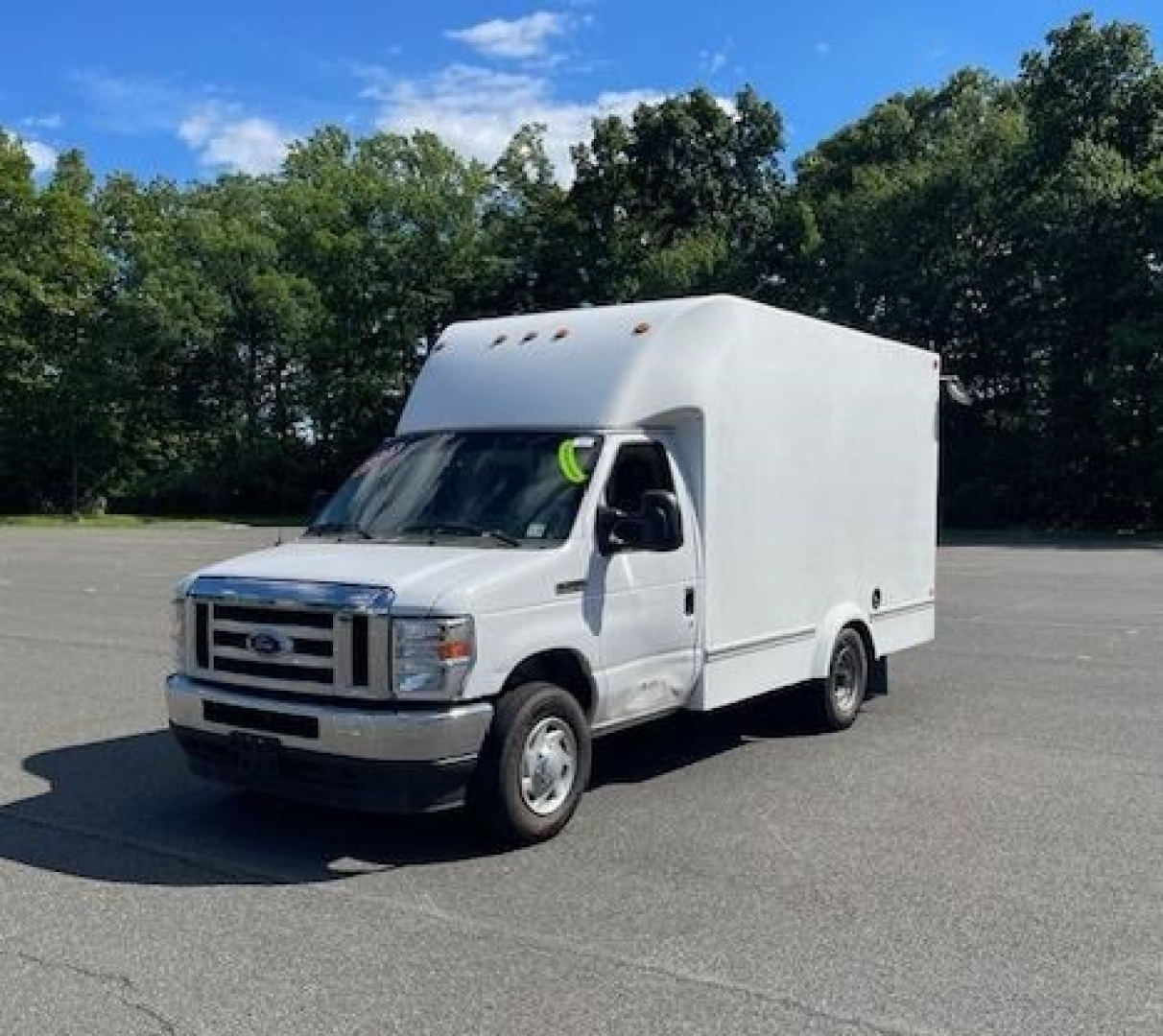 Ford E-Series Cutaway box truck exterior view showing cab and cargo box