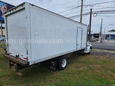 Box truck chassis showing side door and rear cargo area with Sterling Acterra-style box. Visible text on side reads faintly. Stock number 32136-61 not legible on image.
