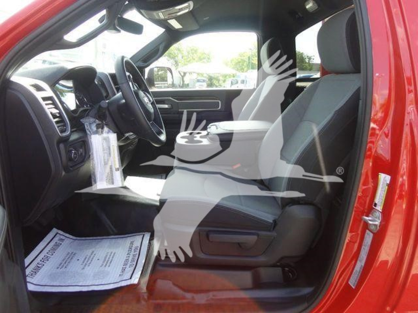 Ram 4500 SLT interior showing front seats and steering wheel with dashboard view