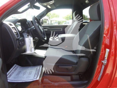 Ram 4500 SLT interior showing front seats and steering wheel with dashboard view