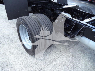Ford F550 chassis with rear dual rear wheels showing wheel and suspension components.
