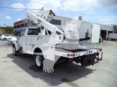 Versalift VST40i crane truck in service-ready condition with boom arm folded on white utility truck.
