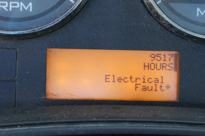 Dashboard display showing 9517 hours Electrical Fault on Prostar truck instrument panel