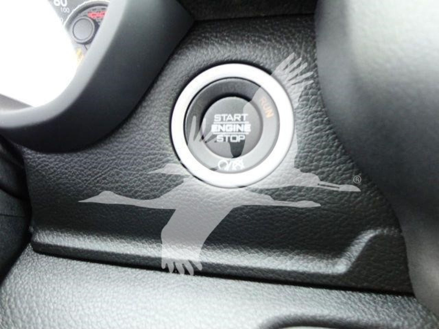 Ram 4500 dash area with Start Engine Stop button and decked dashboard texture.