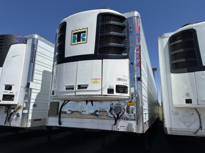 Trailer refrigeration unit on a 2022 Utility 3000R refrigerated trailer showing HT logo and front grille with vents.