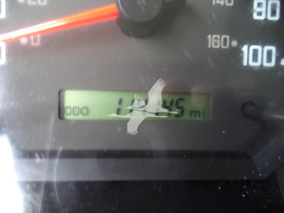 Dashboard cluster showing odometer 245 miles on Isuzu NPR-HD, with speedometer markings in view.