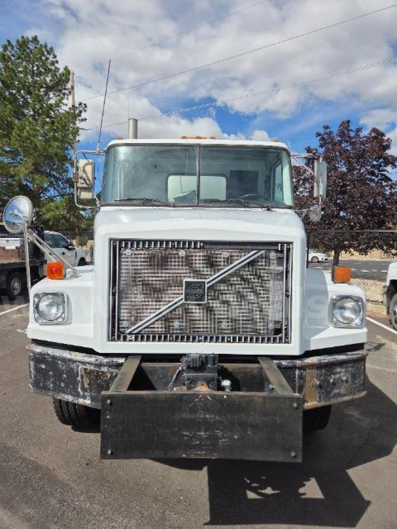 Front view of a Volvo S-Series rough-service truck with a large grille, bumper guard, and heavy duty front plate.