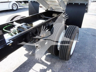 MVEXCABCHIP16 International MV truck chassis showing dual rear wheels and undercarriage components