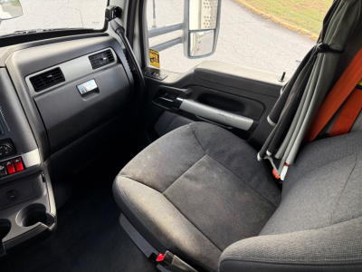 Kenworth T880S truck interior front passenger seat and dashboard view