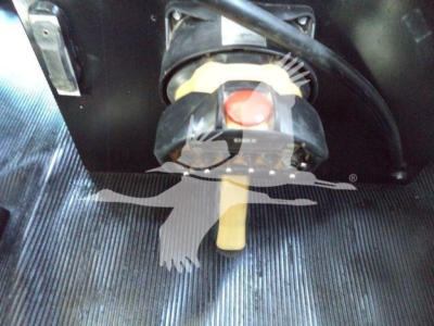 Kenworth T270 service truck engine bay showing battery disconnect switch and hydraulic lines.