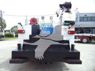 Rear view of a 2014 Kenworth T270 service truck with crane equipment, stock number T13346, VIN obscured.