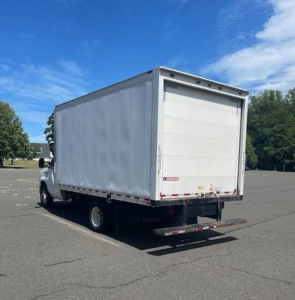 Ford E-Series Cutaway box truck rear view showing cargo box and rear bumper.