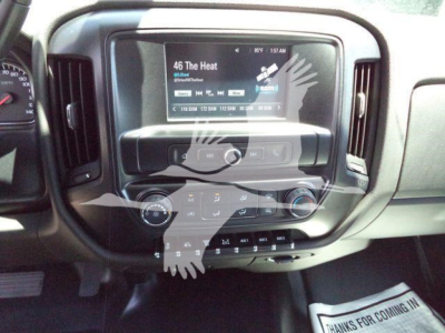 Dashboard of a 2023 International CV truck showing infotainment screen and climate controls.