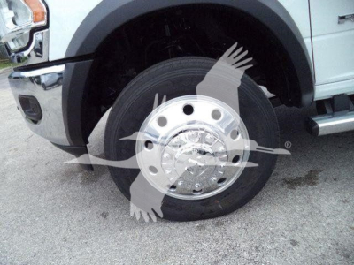 Ram 4500 front wheel area showing wheel, tire, and fender of pickup truck