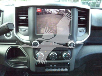 Ram 4500 dashboard center console with touchscreen display and climate controls.