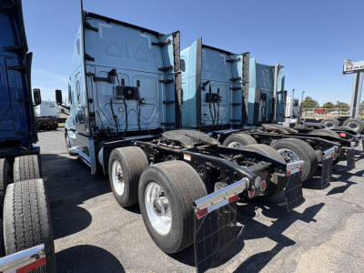 Freightliner Cascadia 126 tractor bumper view showing rear wheels and chassis in-service.