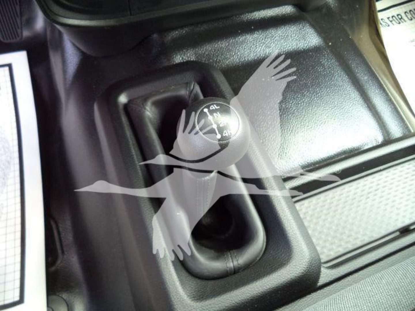 Ram 5500 interior view showing toggle lever with 4L and 4L? markings near a context of winch equipment.