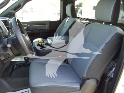 Ram 4500 interior cockpit with front seats, steering wheel, and center console visible.