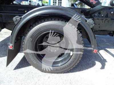 Chevrolet Silverado 6500HD rolloff truck rear wheel and spare tire mounting area