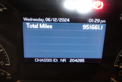 Dashboard display showing Total Miles 95166.1, date Wednesday 06/12/2024, time 01:29 pm, CHASSIS ID: NR 204285.