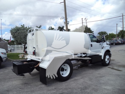 Ford F650 water truck (used) rear and side view showing tank and rear equipment
