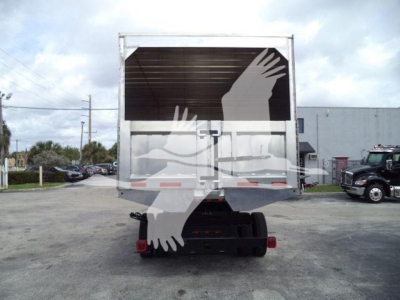 Truck rear view showing cargo bed and gate of 2023 Chevrolet Silverado 6500HD chassis in-service with stock number 16FTCHIP6500HD.