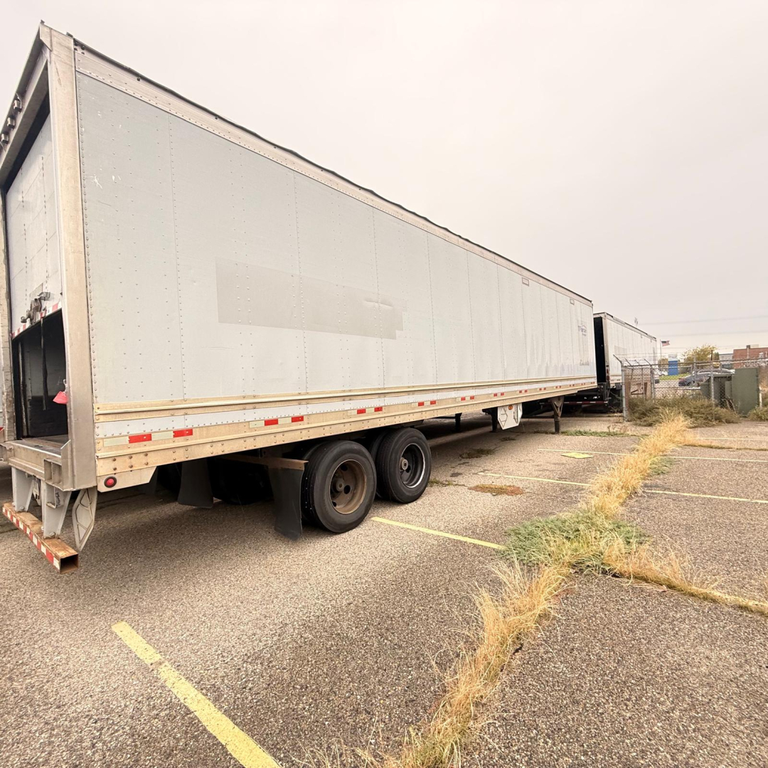 Great Dane 7441 SL dry van trailer side view showing exterior aluminum walls and tandem axles.
