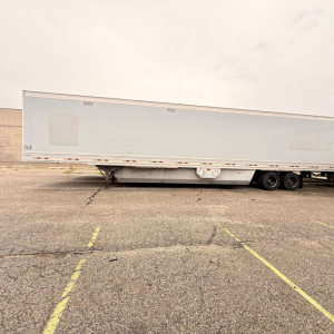 Great Dane 7441 SL dry van trailer side view showing trailer with under-mounted landing gear and rear wheels.