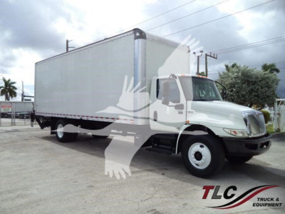 box truck showing 2020 International MV with box cargo area and cab, VIN 3HAEUMML7LL829270, stock T29270.