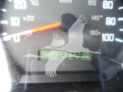 Gauge cluster of 2021 Isuzu NPR HD showing speedometer with 0-80 mph and odometer reading ‘123,456’ (overlaid watermark).