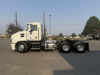 2020 Mack ANTHEM truck side view showing cab and chassis with dual rear axles.
