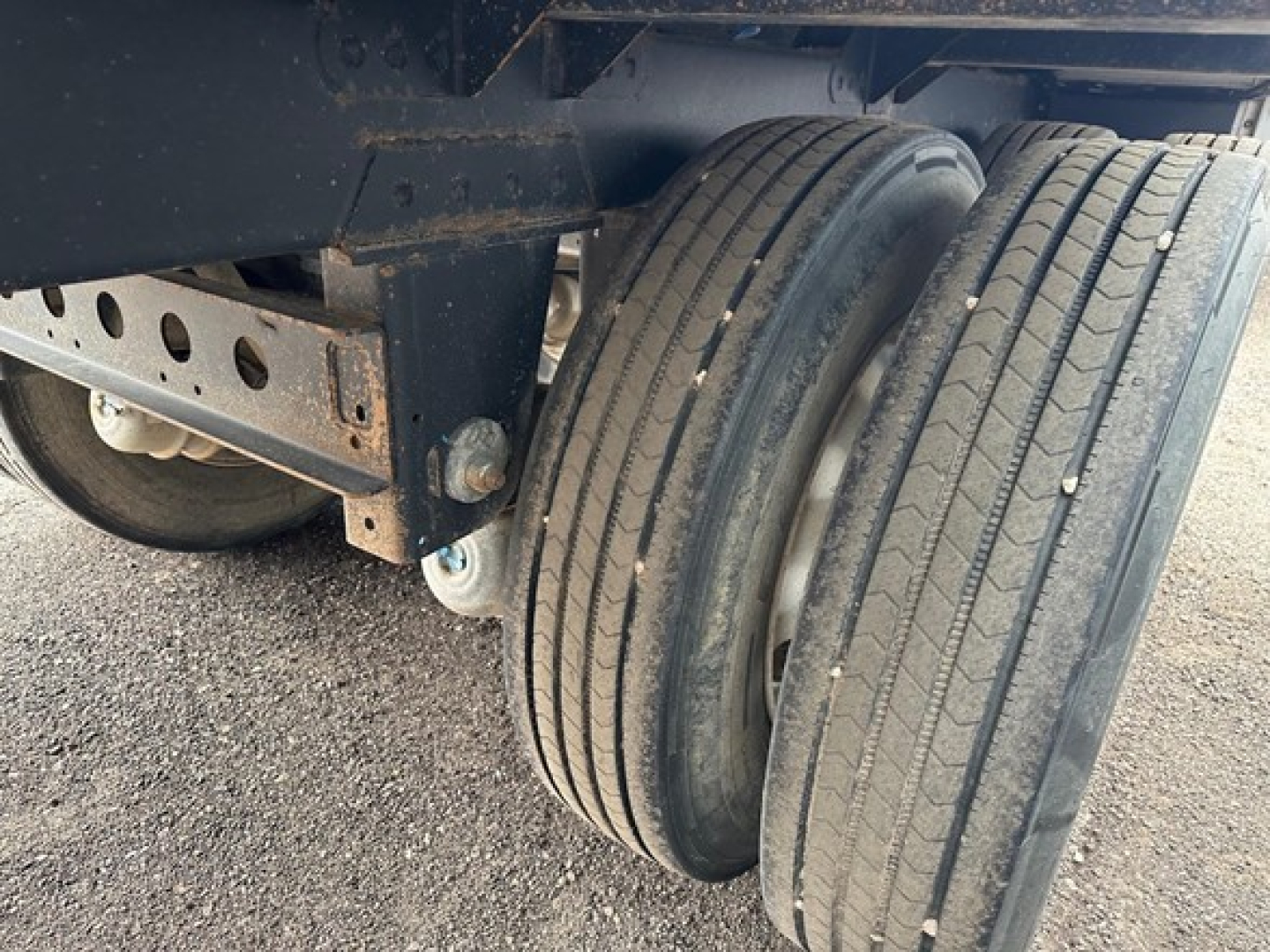 Trailer axle and dual tires visible on a 2024 Timpte Super Hopper W 66" Side listing image.
