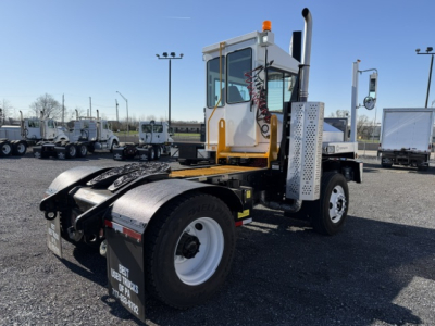 Used 2018 Capacity Sabre DOT truck in yard showing cab and rear hitch area with dual rear wheels and exhaust stack.