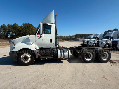2015 International Prostar LA687 side view showing truck cab and chassis with sleeper hood raised